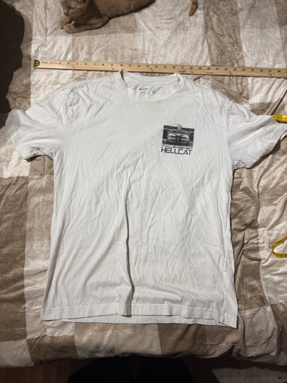 Hollister White Hellcat Graphic Tee
